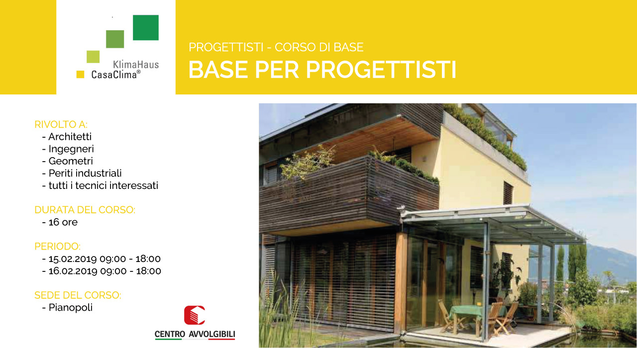 Il “Corso Base CasaClima per progettisti“ presenta il progetto CasaClima e i principi di una costruzione a basso consumo energetico.